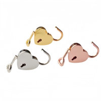 Cadenas en alliage de zinc à clé, vente en gros, pour boîtes à bijoux, boîtes de rangement, carnets, la Saint-Valentin et sites touristiques