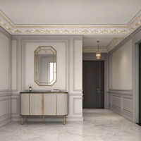 Moulures décoratives murales en polystyrène doré pour plafond, moulures décoratives pour la maison en EPS