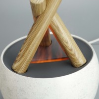 Diffuseur d'arômes ultrasonique en gros Bonfire 300ml, humidificateur d'huiles essentielles à LED style feu de camp, brume froide, décoration d'intérieur