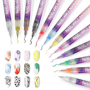 Best New Arrival Graffiti Nail Pen Drawing Oem Gel Polish Nail Dotting Pen Nail Art Pen for Painting - Product Image 1