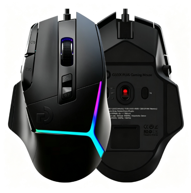 G502X Lightspeed 1000Hz Wireless Gaming Mouse Right-Handed 9-Button Customizable Weights RGB 25600 DPI Ergonomic Type-C for PC