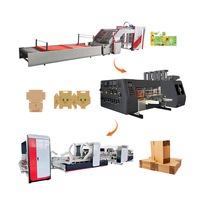 Machine d'impression et de découpe de cartons ondulés 3/4 couleurs avec logo, pour la fabrication de boîtes en carton – Prix compétitif