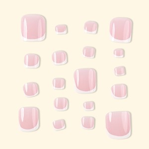 Uñas postizas artificiales de cobertura completa, 24 piezas, diferentes diseños, uñas a presión para puntas de uñas de los pies, parche de belleza. - Product Image 2