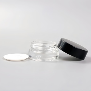 Petite bouteille d'échantillon 3G 5G Glaçage pot de cosmétiques <span class=keywords><strong>en</strong></span> verre à base épaisse avec couvercle à vis pot de crème pour les yeux scellé pour sérum de soin de la peau - Product Image 4