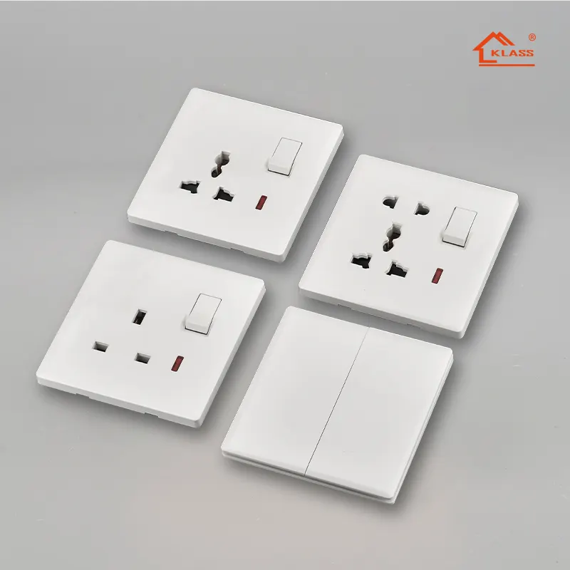 1 Gang Single Way Smart Home Switch pannello PC ignifugo lampada da parete presa interruttore elettrico luce