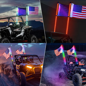 Antenne LED Impermeabili 2FT 3FT 4FT 5FT 6FT con Effetto Inseguimento RGB per Buggy e ATV, Luci COB con Indicatori di Direzione e Luce di Stop - Product Image 6