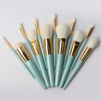 Meilleures ventes - Ensemble de 12 pinceaux de maquillage professionnels de luxe en bois pour femmes, poils de chèvre de qualité supérieure, personnalisables