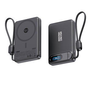 Batterie externe LC43 avec chargeur magnétique sans fil personnalisé 15W 20W PD à charge rapide, support semi-solide TFT 10000mAh - Product Image 1