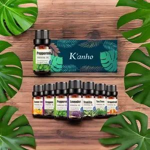 Kanho Bonne odeur Huile essentielle de menthe poivrée pure Huile essentielle de menthe poivrée naturelle pure de la plus grande fabrication d'inidia