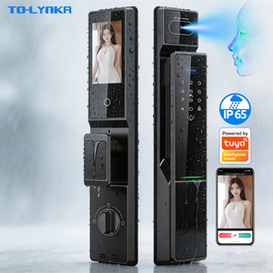 Biometric Smartlock Automatic Waterproof IP65 3d Face Recognition Digital Tuya Wifi <strong>Finger</strong> Print Door Smart Locks with Camera - Product Image 1