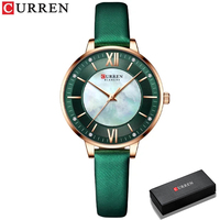 Montre-bracelet CURREN 9080 à quartz ultra-fine, nouvelle montre décontractée pour femmes avec bracelet en cuir, design élégant, montres pour femmes + boîte
