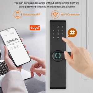 מנעול דלת חכם זיהוי טביעת אצבע כניסה ללא מפתח Tuya WIFI שלט רחוק מנעול אבטחה דיגיטלי לדלתות עץ - Product Image 4