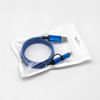 Cable Magnético 4 en 1 de 1M con Enrollamiento Automático, Cable de Datos Multirápido Trenzado de 3A 60W, USB-A Tipo-C para Accesorios de iPhone