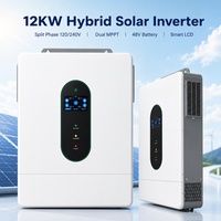 Onduleur solaire hybride 12kW 12000VA 48V 120/240V double MPPT 12000W+12000W UL1741 pour le marché américain, onduleur biphasé 12000W