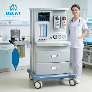 OSCAT 수의학 장비 전문 마취기 10.4인치 TFT 디스플레이 내장형 환기장치 CE 인증 - Product Image 2