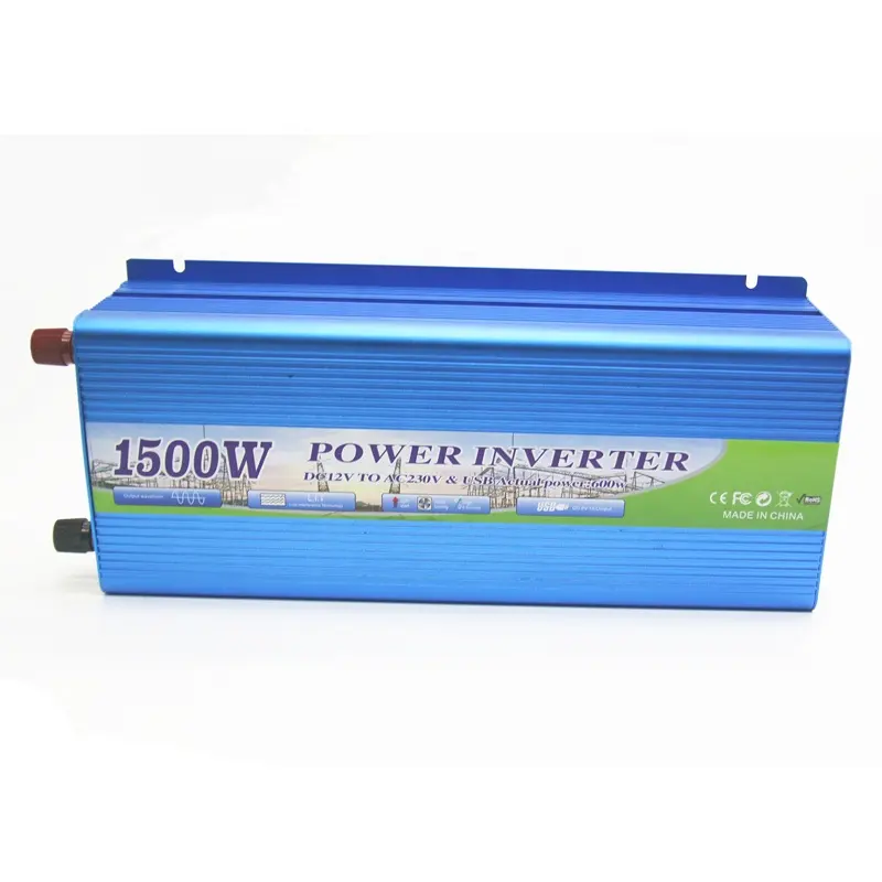Ucuz fiyat tam güç 12V 24V DC AC 220V 1500W saf sinüs dalga güç inverteri için güneş sistemi