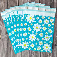Enveloppes d'expédition auto-scellantes en poly imprimées Daisy pour emballage de boutique