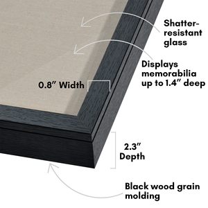 Custom Shatter-Resistant Glass Front Open Tabletop Wall Display Black <strong>Shadow</strong> <strong>Box</strong> Photo <strong>Frame</strong> With Door For Flower - Product Image 3