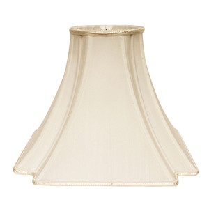 HMS 16 \ "paralume in Shantung quadrato con tacca inclinata in avorio moderno antico per interni in lino e plastica con copertura chiara a forma di linea quadrata - Product Image 1