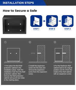 AL002-50 tất cả thép mạnh mẽ hộp vân tay truy cập văn phòng khách sạn nhà an toàn hộp báo động thông minh hộp đơn giản mật khẩu wifi két - Product Image 5
