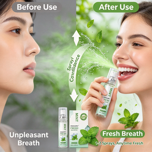 Prêt à expédier – <span class=keywords><strong>Spray</strong></span> buccal portable 20 ml saveur menthe pêche citron vert – <span class=keywords><strong>Haleine</strong></span> fraîche longue durée – <span class=keywords><strong>Anti</strong></span>-<span class=keywords><strong>mauvaise</strong></span> <span class=keywords><strong>haleine</strong></span> pour l'hygiène buccale quotidienne - Product Image 4