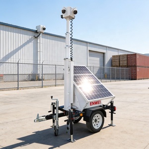 Remolque de Vigilancia Móvil con CCTV Solar, Sistema de Monitoreo con Visión Nocturna para Construcción, <span class=keywords><strong>Alquiler</strong></span> Comercial - Product Image 4
