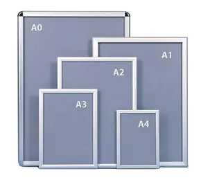 Clip de aluminio Marco de presión marcos de fotos A2 Marco de póster