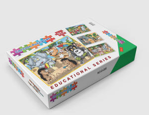 Gowo tiên tiến 4-in-1 phim hoạt hình đồ chơi 2D ghép hình câu đố trẻ em trò chơi tông giấy câu đố cho trẻ em 2 + tuổi - Product Image 2