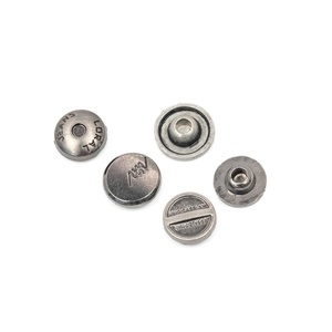 Boutons métalliques personnalisés en argent pour chaussures, jeans, rivets, boutons à pression, clous pour vêtements en denim et cuir - Product Image 3