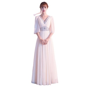 Women's Long Chiffon Evening Dress V-Neck A-Line Empire Waist Formal Banquet Gown 5-23 - Product Image 4