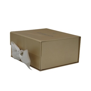 Tùy Chỉnh Cứng Nhắc Tông Gõ Xuống Gói Phẳng Từ Giấy Cứng Ráp Vàng Hộp Quà Tặng - Product Image 5