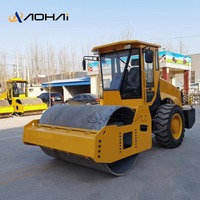 AIHAO Compacteur à rouleaux à tambour unique en acier 10T avec moteur Changfa et pompe - Mini rouleau tandem 17,2 kW de puissance, capacité de montée de 30 %