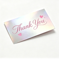 Carte de vœux rectangulaire en carton holographique irisé pour la décoration de boîtes cadeaux et l'emballage de petits cadeaux en boutique