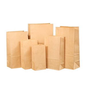 שקיות נייר חום ממוחזרות ידידותיות לסביבה לאריזת מזון מהיר ולקניות - Product Image 1