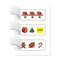 Billets de jeu à gratter à gagner instantanément, impression numérique à 3 fenêtres, conception gratuite incluse