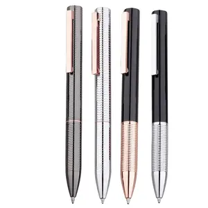 Nice Quality and Popular Luxury Metal Ballpoint Pen rose gold clip metal ball pen with laser engraved logo