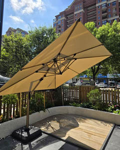 Superventas Heavy Duty Aluminio Cantilever Roma Sombrilla Jardín Playa Parasol de sol al aire libre Impermeable <span class=keywords><strong>Patio</strong></span> Sombrillas y Bases - Product Image 6