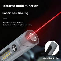 Lampu senter bawah magnetik multifungsi, dengan lampu COB sisi biru Laser merah senter taktis