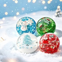 Balle Squishy Flocon de Neige de Noël à Rebond Lent, Jouet Anti-Stress et de Décompression, Fidget Sensoriel Fait Main, Idéal pour Adultes et Cadeau de Noël