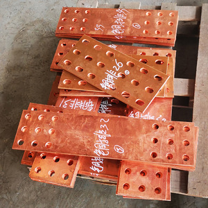 Plaques en cuivre T2 170x100mm, carrés de perçage, pièces non standard - Product Image 3