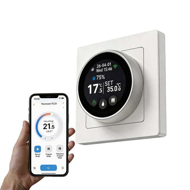 RKHK Smart Touch Knob Display Tuya WiFi Central Control Screen Touch Rotate Programmable Scene Switch App Smart Home