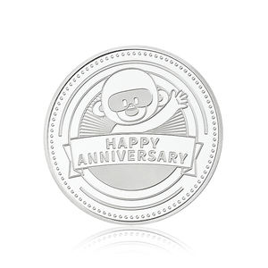 Pièces commémoratives personnalisées en or et en argent gravées avec un logo, rondes, en laiton massif, avec cordon/ ruban - Cadeau souvenir - Product Image 5