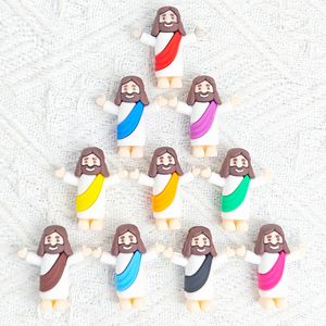 Little Jesus Figure Design Jesus Mini Rubber Jesus Toys to Hide and Seek Religious Party Favors Sunday School Promotional Toys