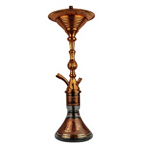 Authentique Ensemble Chicha Khalil Mamoon Finition Cuivre - Chicha Égyptienne Robuste avec Noyau en Laiton de 85 cm - Product Image 4