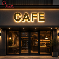 Letras de Canal Retroiluminadas con Espejo Dorado Electrochapado Personalizadas, Letrero de Logotipo 3D LED para Tienda, Letrero Exterior Impermeable IP65