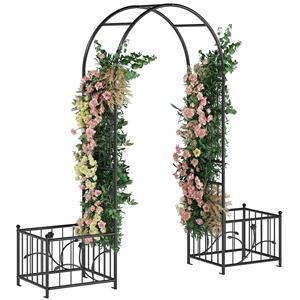 <span class=keywords><strong>Arche</strong></span> de clôture extérieure <span class=keywords><strong>en</strong></span> fer métallique certifiée écologique 218*50*94cm, clôture de sécurité robuste, facilement assemblable pour cérémonie/<span class=keywords><strong>mariage</strong></span> - Product Image 1