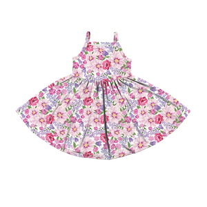 BQ-526-XXM Vestido de Verano para Niñas, Estilo Nuevo, Estampado Personalizado, Sin Mangas, Casual, con Gran Falda Rodada - Product Image 3