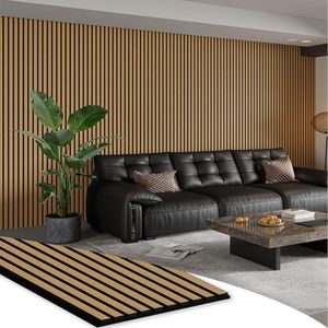 Paneles Acústicos de Madera Modernos FEYT, Paneles Absorbentes de Sonido, Tablero PET y Chapa de Madera, Paneles Acústicos de MDF para Cine - Product Image 6