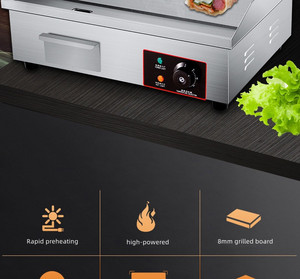 Macchina per la Lavorazione dei Cereali, Griglie Elettriche, Piastre da Banco in Acciaio Inossidabile per Arrostire la Carne - Product Image 4