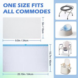 Disposable Commode <strong>Liner</strong> Plastic Bags With Super Absorbent Pads <strong>Potty</strong> <strong>Liner</strong> for Bedside Use Pet - Product Image 5